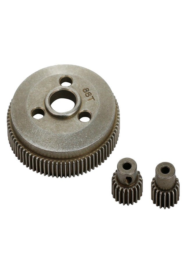 مجموعة تروس فولاذية معدنية 48P 86T مع تروس صغيرة 19T و21T لسيارات سلاش 2WD، ستامبيد 2WD، راستلر 2WD بمقياس 1/10، قطع غيار مُحسّنة، بديل للرقم 4686 - Image 1